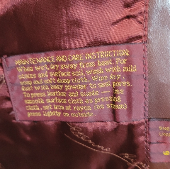 Etienne Aigner Ox Blood Genuine Leather Vintage Jacket Blazer - Picture 6 of 8